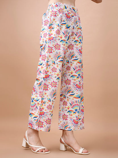 TROPICAL FLOWER MULTICOLOR PRINTED CO-ORD SET