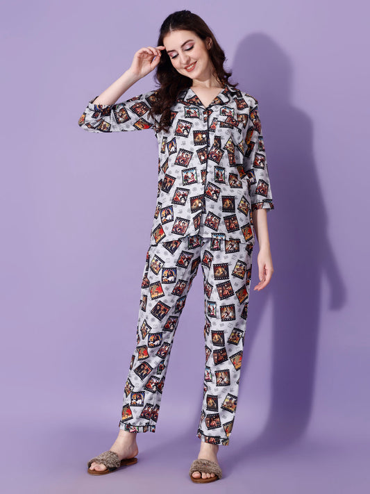 Bollywood Lover Print Nightsuit For Women