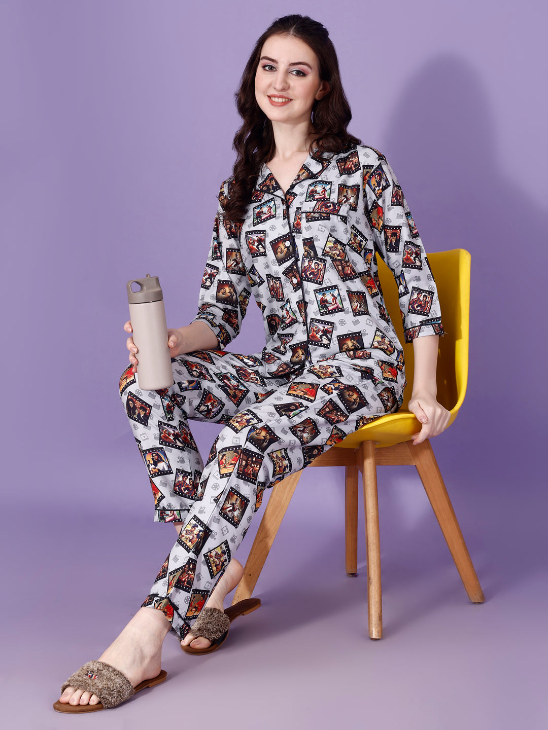 Bollywood Lover Print Nightsuit For Women