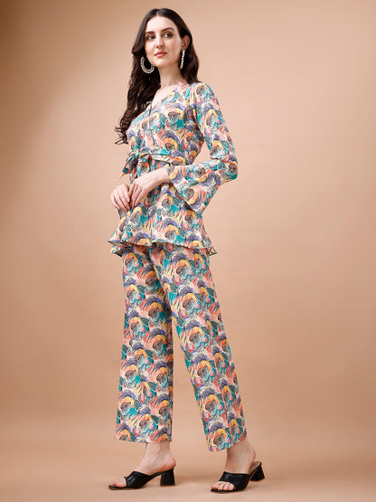 ULTIMATE MULTICOLOR PRINTED CO-ORD SET