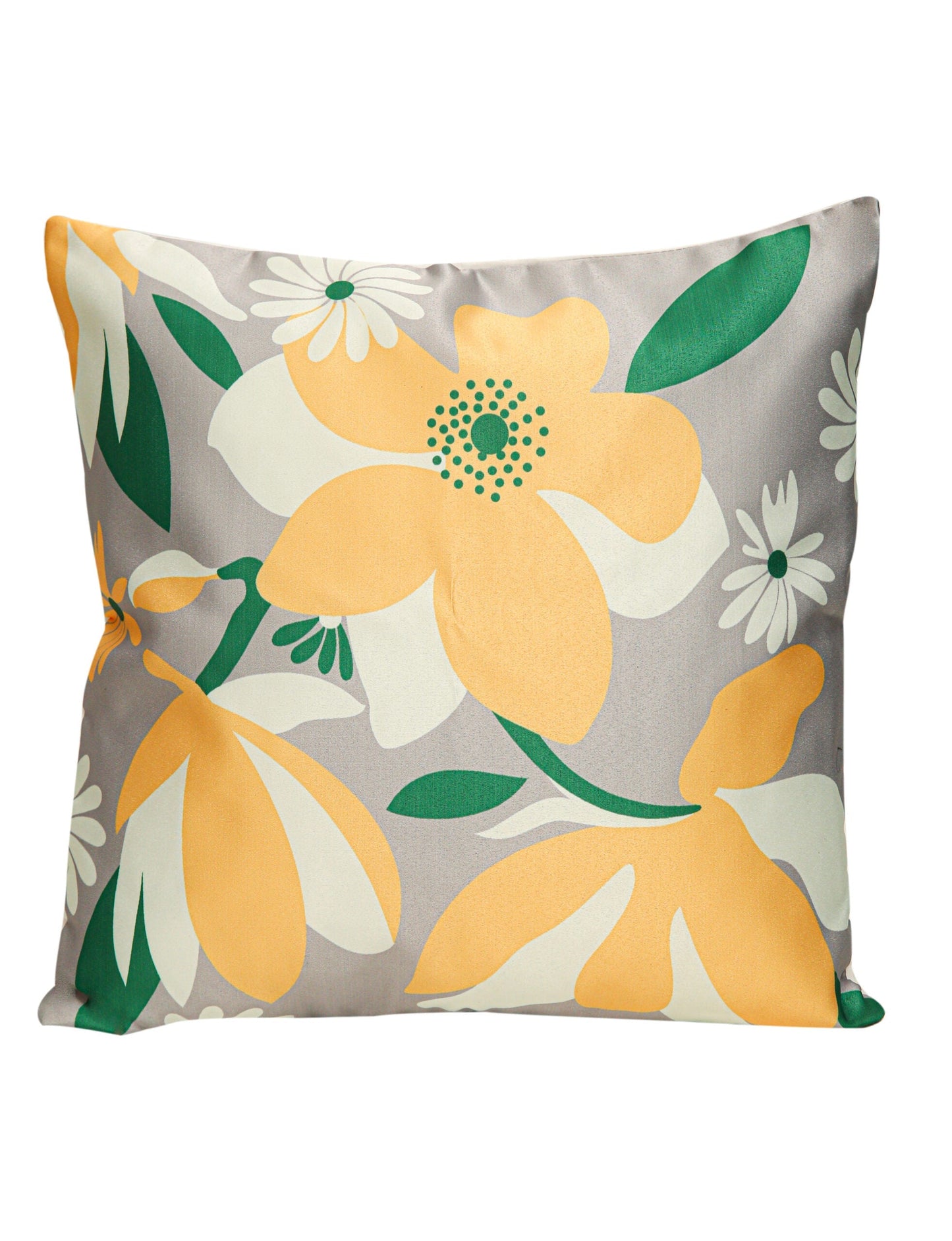 Spring Collection Green Print Floral Cushion Covers, Set Of 5