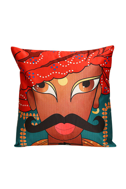 Rajasthan Print Satin Cushion Cover, Set Of 5