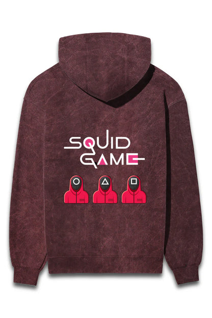 Squid Game Shapes Acid Wash Hoodie