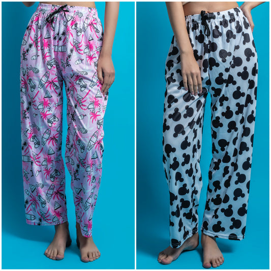 Women's Pack of 2 Printed Lounge payjama