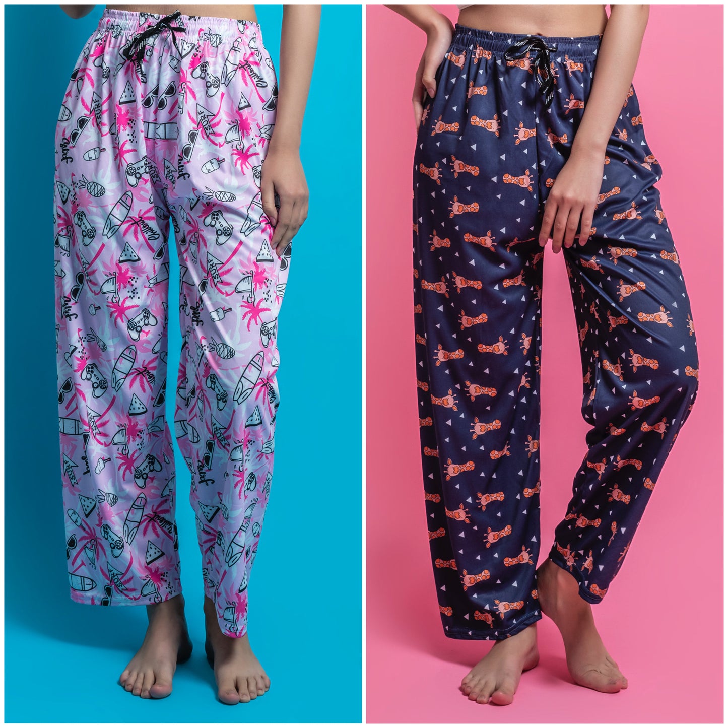 Women's Pack of 2 Printed Lounge payjama