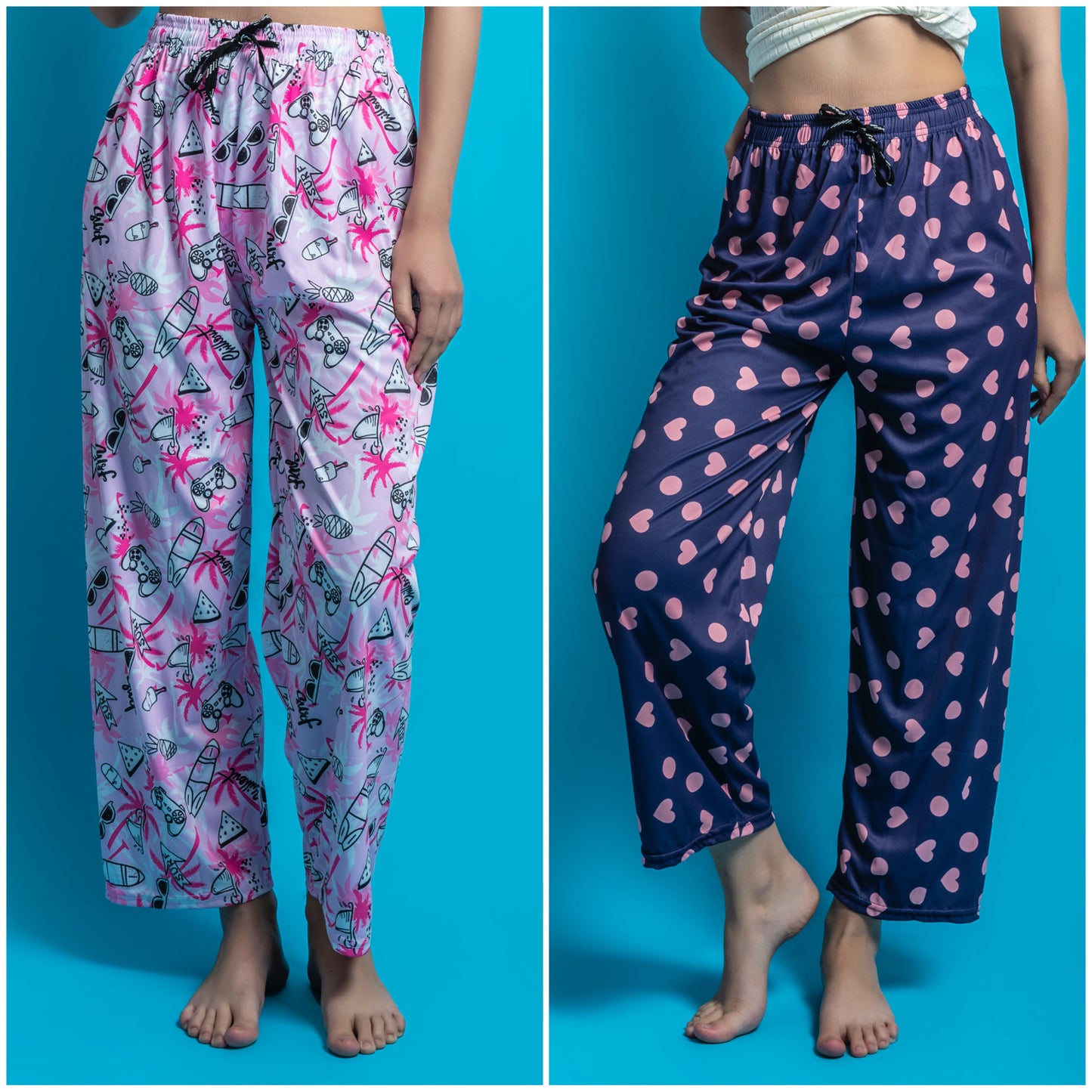 Women's Pack of 2 Printed Lounge payjama