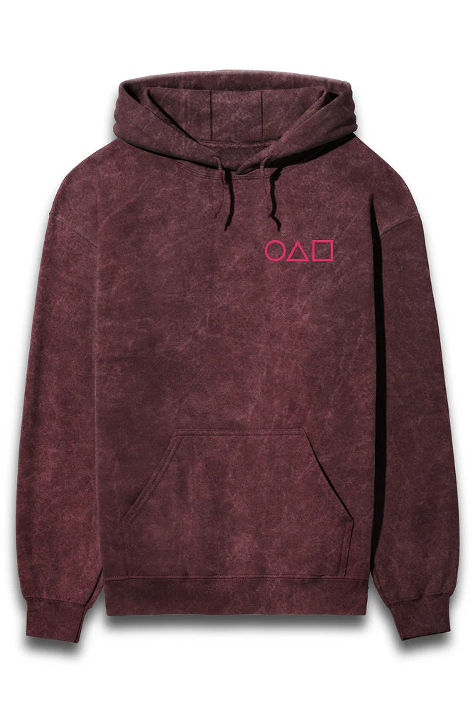 Squid Game Shapes Acid Wash Hoodie