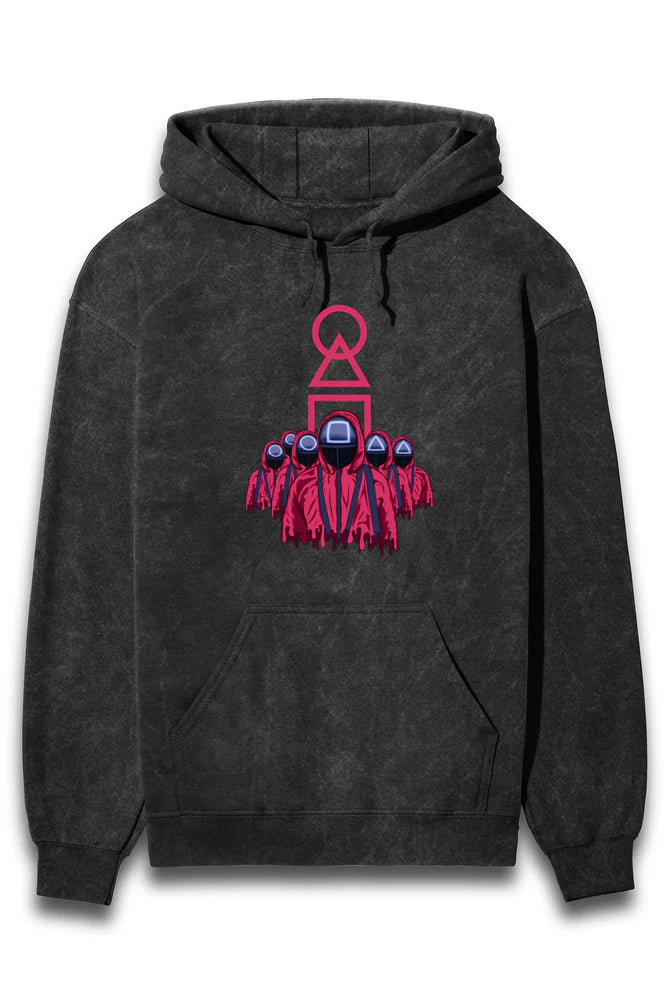 Shapes & Faces Squid game Acidwash Hoodie (Unisex)