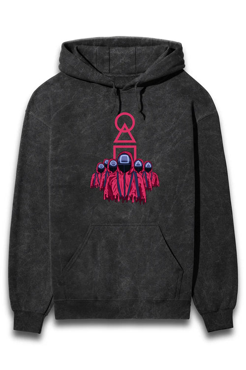 Shapes & Faces Squid game Acidwash Hoodie (Unisex)