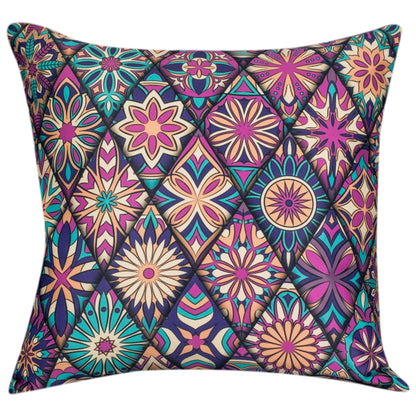 Ethnic Turkey Printed Satin Cushion Covers, Set of 5