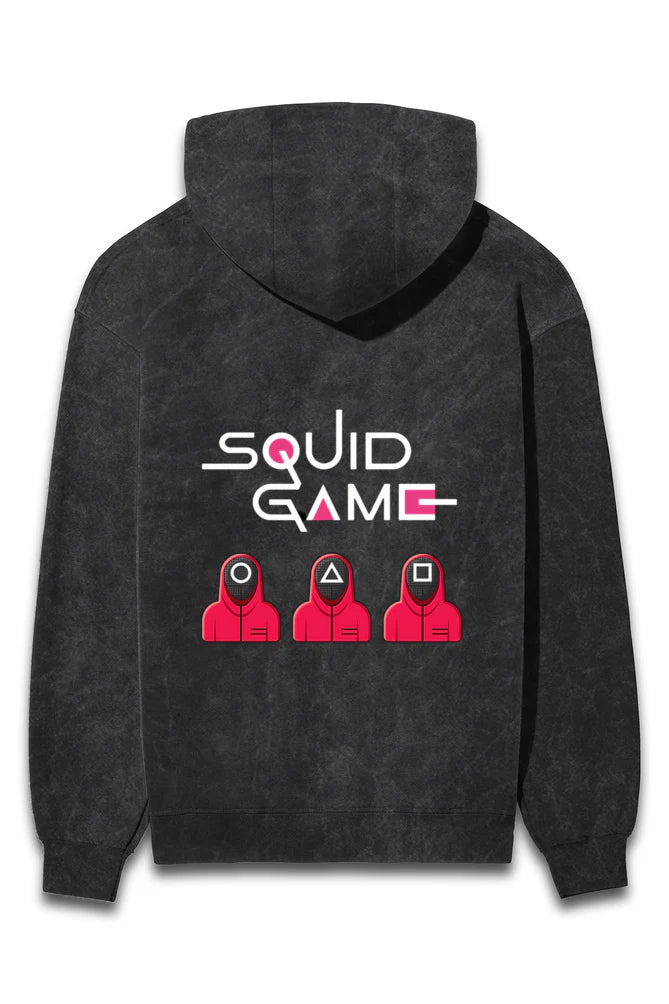 Squid Game Shapes Acid Wash Hoodie