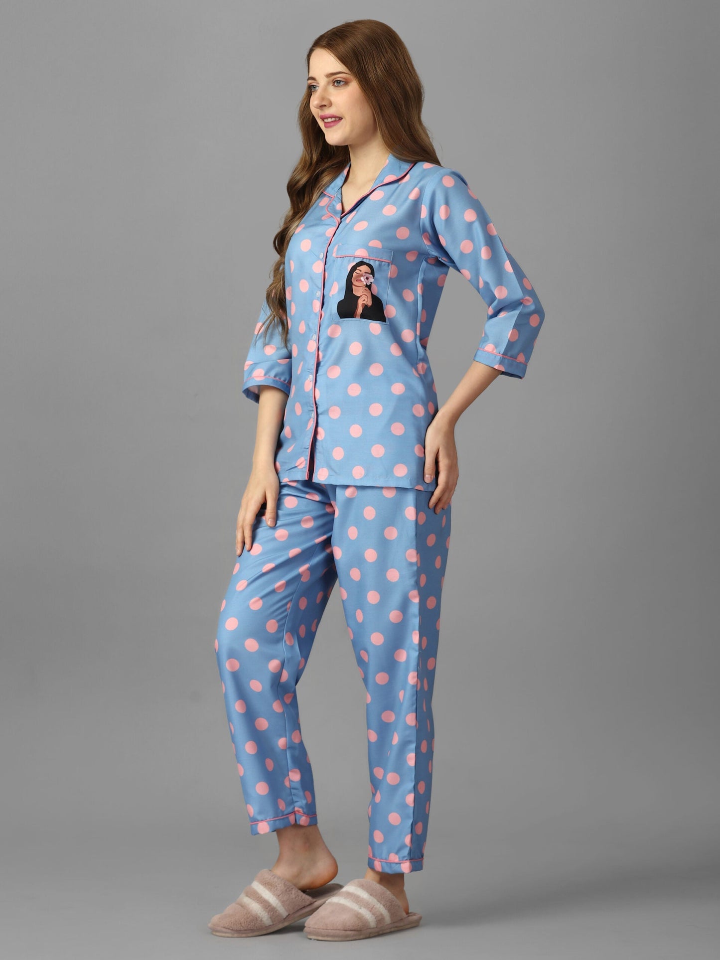 Combo- Pink Polka Girl + Happy Purple PJ Set