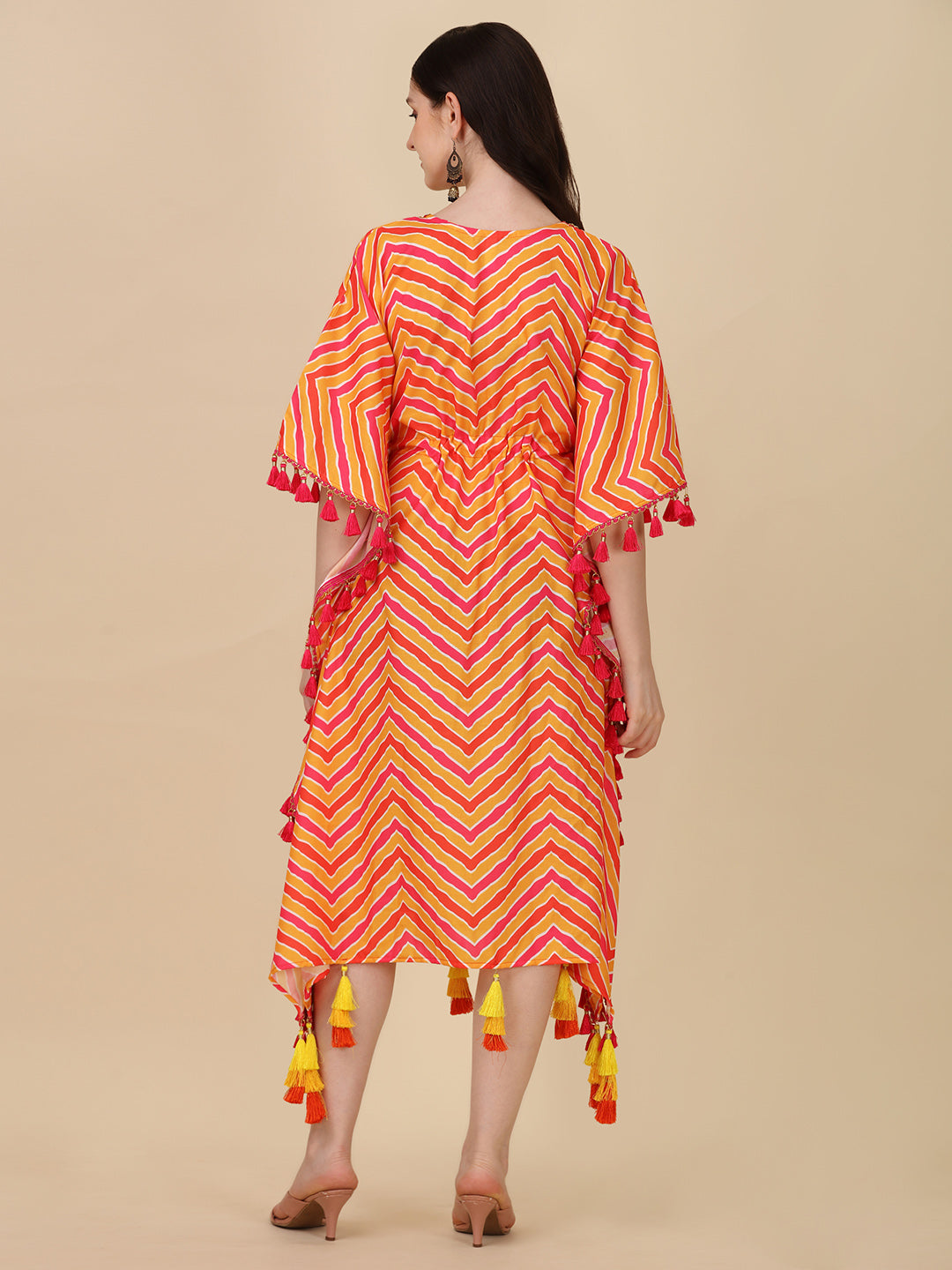 Lehariya Beautiful Orange Kaftan