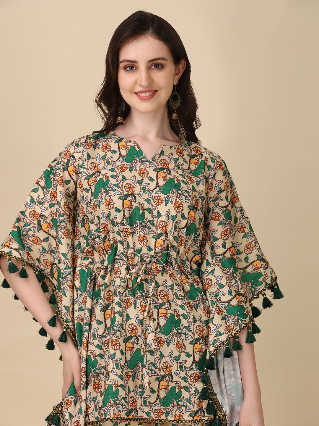 Melora Green Kaftan Set