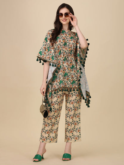 Melora Green Kaftan Set