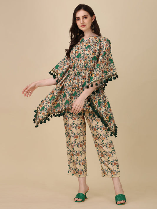 Melora Green Kaftan Set