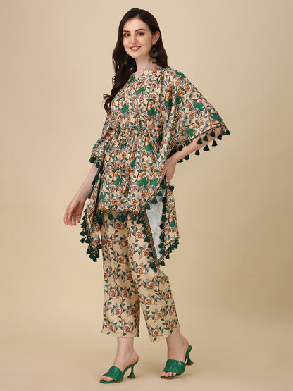 Melora Green Kaftan Set