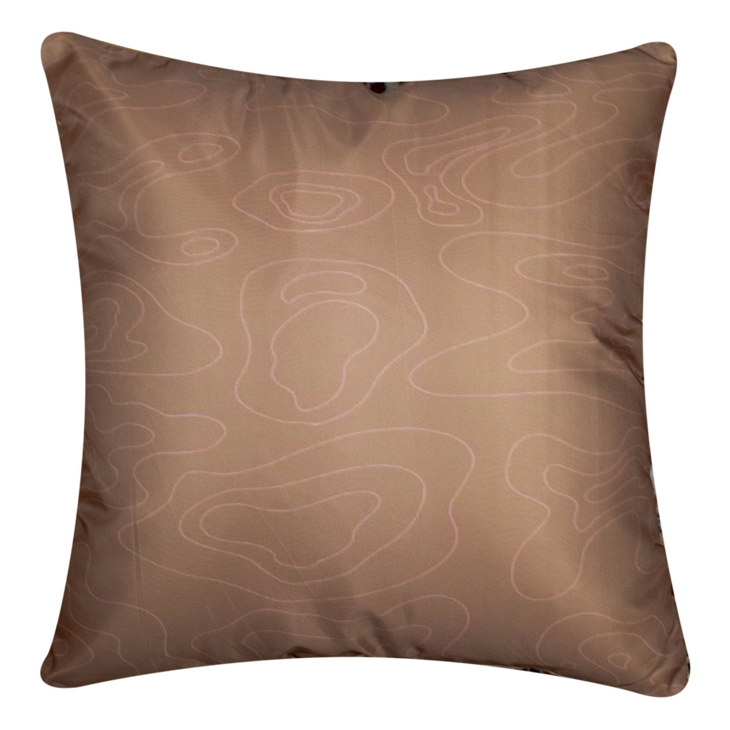 Mocha Vibes Brown Satin Cushion Cover, Set Of 5