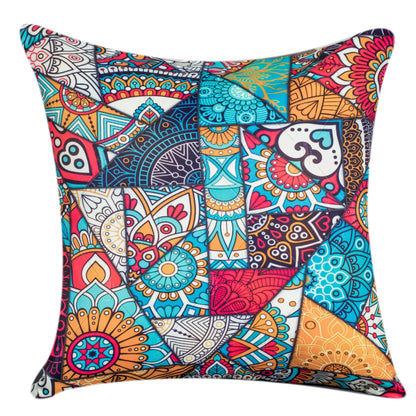 Ethnic Turkey Printed Satin Cushion Covers, Set of 5