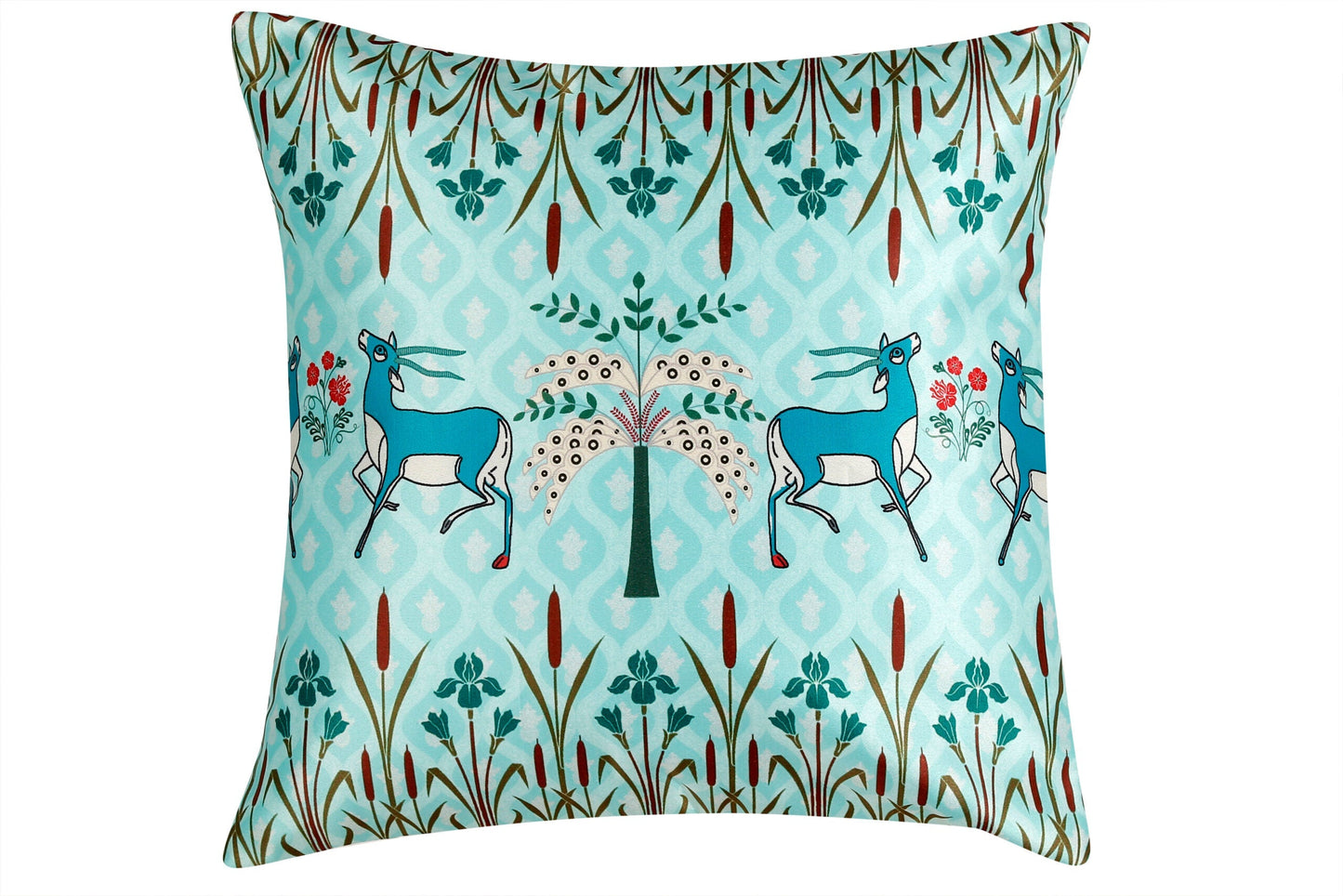 Geometrical Deer's Blended Satin Cushion Cover Set of 5