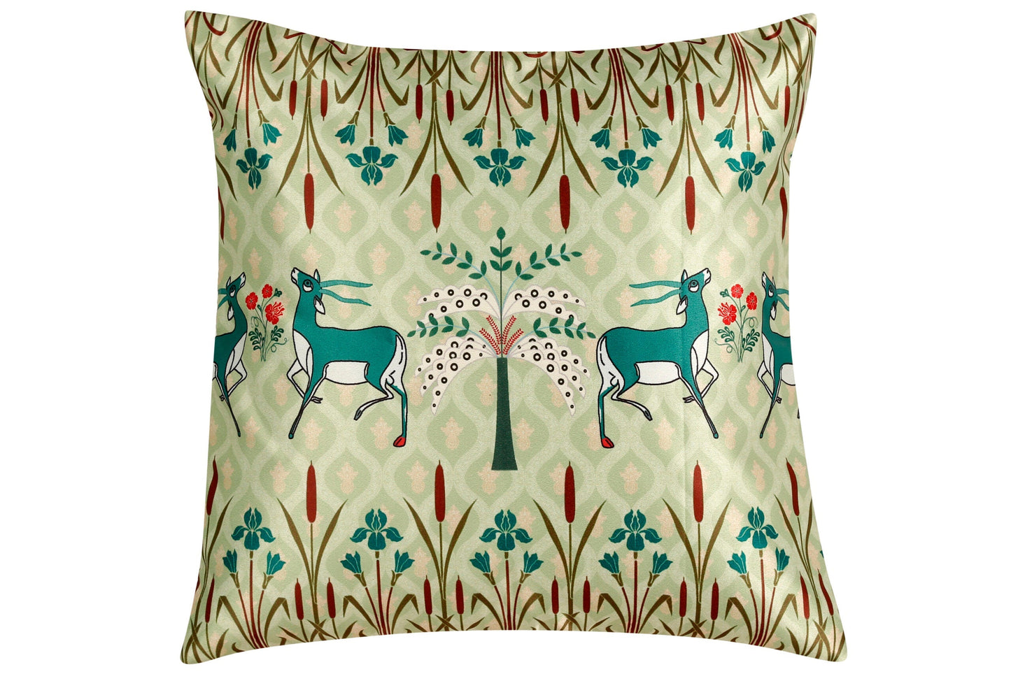 Geometrical Deer's Blended Satin Cushion Cover Set of 5