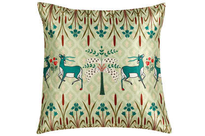 Geometrical Deer's Blended Satin Cushion Cover Set of 5