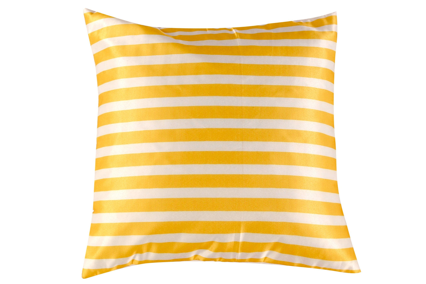 Lapis Beautiful Blue And Yellow Print Satin Cushion Cover, Set Of 5