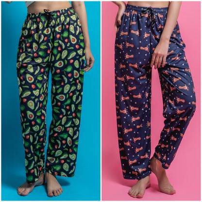 Women's Pack of 2 Printed Lounge payjama