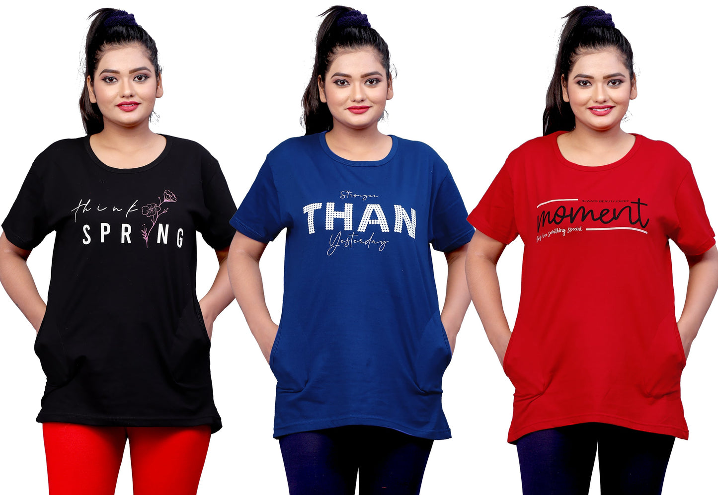 Women's Long Top Tshirt for Casual Day Night Wear, Yoga Wear