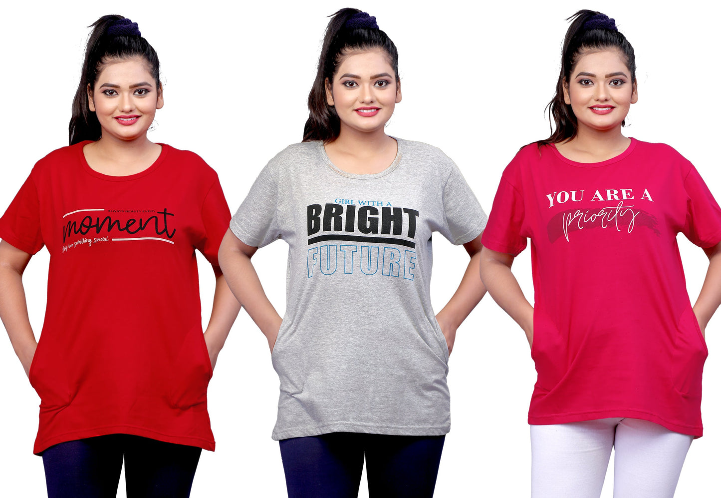 Women's Long Top Tshirt for Casual Day Night Wear,  Yoga Wear