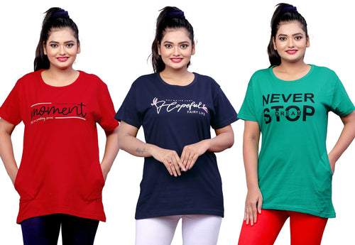 Women's Long Top Tshirt for Casual Day Night Wear,  Yoga Wear