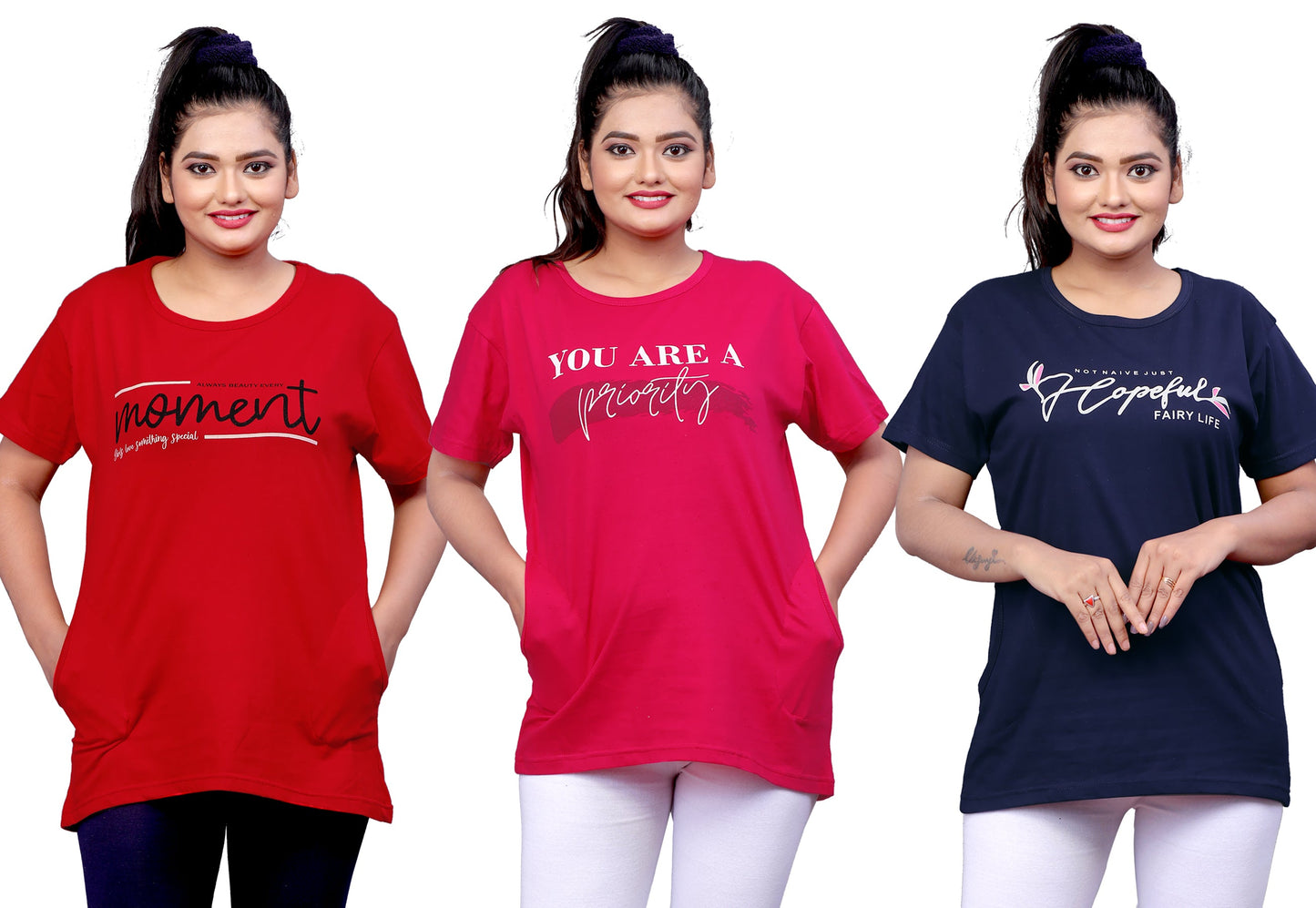 Women's Long Top Tshirt for Casual Day Night Wear,  Yoga Wear