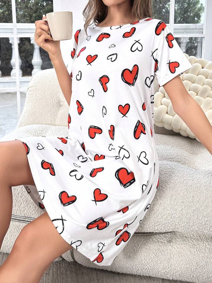 Love Petals Printed Sleepy Nighty for Women