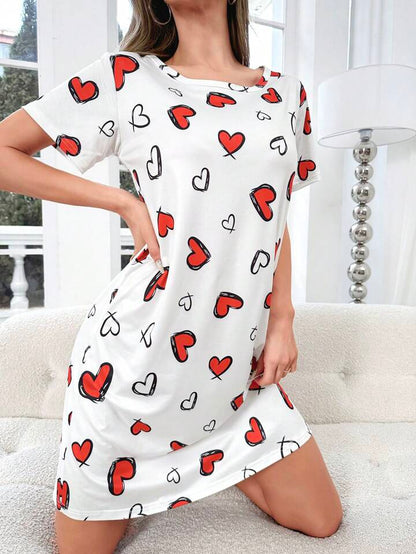 Love Petals Printed Sleepy Nighty for Women