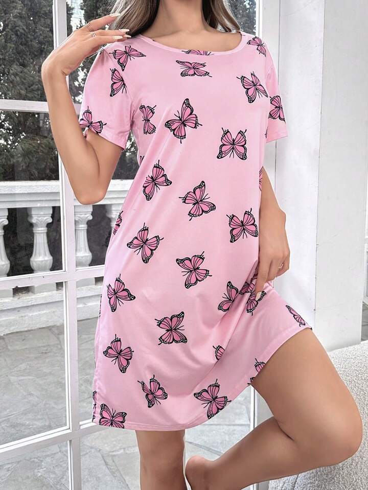 Trendy Butterfly Long T-shirt for Women