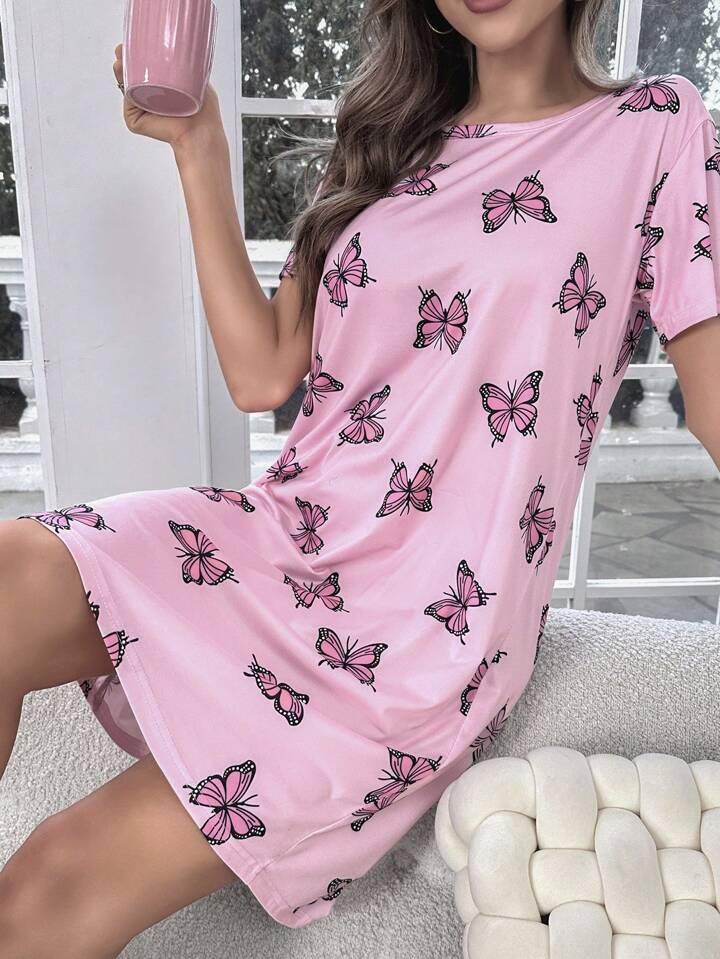 Trendy Butterfly Long T-shirt for Women