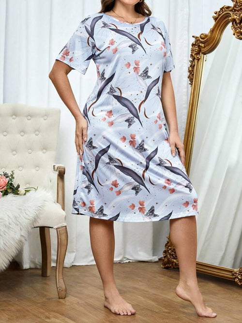 Leaf Print Nighty for Women