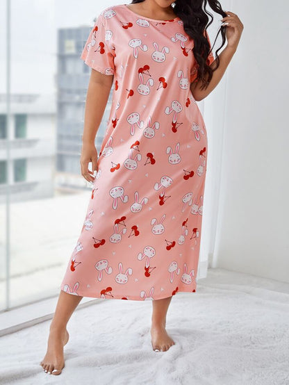 Red Cherry Bunny Nighty for Women