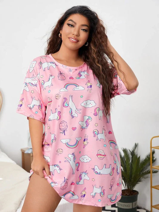 Unicorn Print Cozy Nighty for Cute Girl