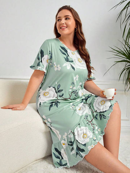 Floral Print Nighty for Beautiful Night