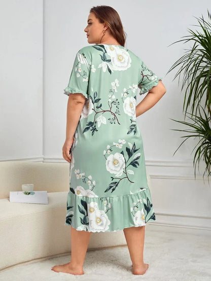 Floral Print Nighty for Beautiful Night