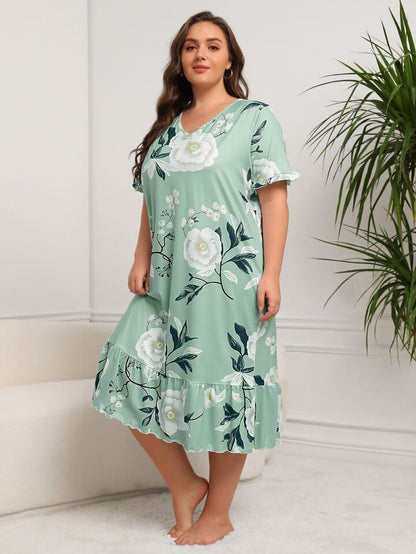 Floral Print Nighty for Beautiful Night