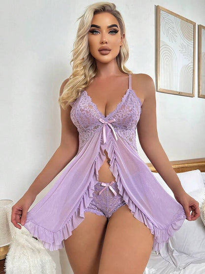 Women Shoulder Straps Baby Doll with Asymmetric