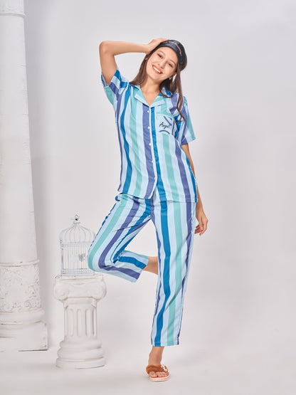 COMBO (3 Piece) Angel Back Printed Pyjama Set| Womens pjs (Short & Full Bottom)