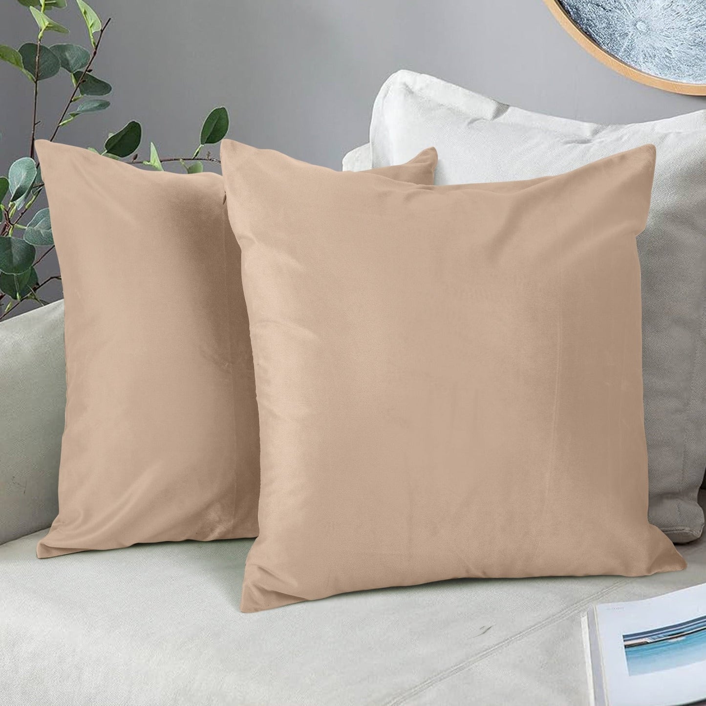 Ultra Premium Velvet Cushion Covers Set Of 2 Pieces, 18x18 inches (45x45 cm)